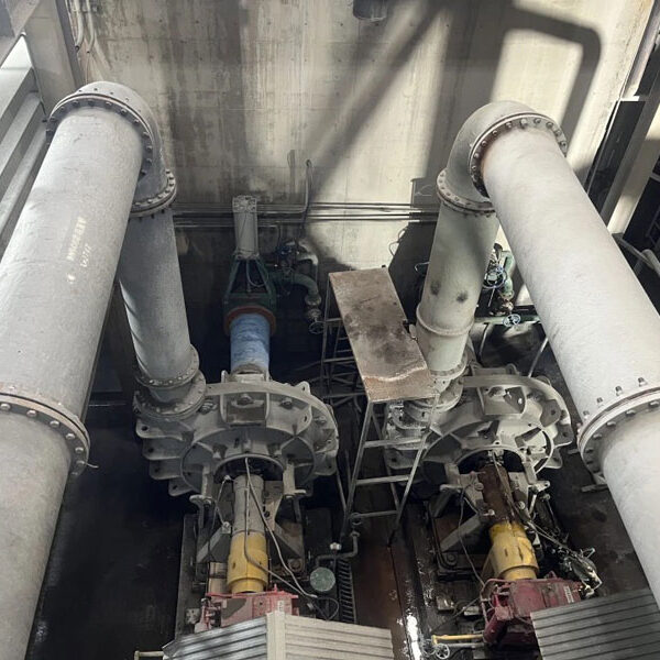 Warman MCR 450 pump installed during a previous phase at the copper mine site. Photo: Weir